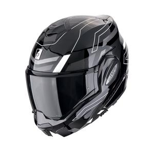 Сгъваема мотоциклетна каска Scorpion EXO-TECH EVO CONQUER черно-бяла