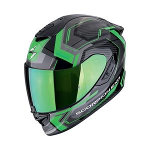 Интегрална мотоциклетна каска Scorpion EXO-1400 EVO II AIR LINART черно-зелена