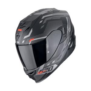 Интегрална мотоциклетна каска Scorpion EXO-520 EVO AIR RANKA матова черно-сребристо-червена