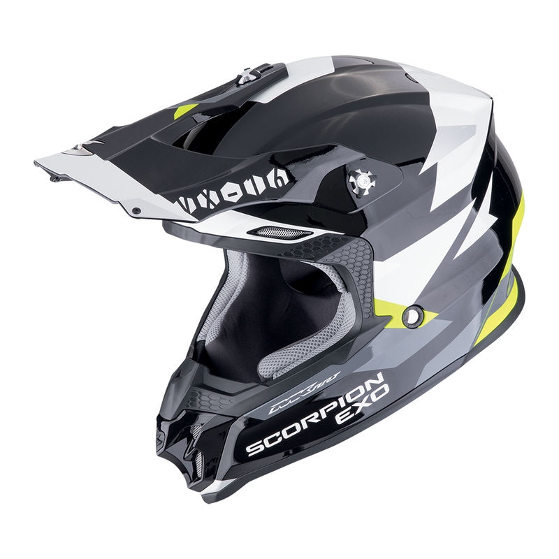 Мотокрос каска Scorpion VX-16 EVO AIR ROD черно-жълта