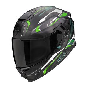Интегрална каска за мотоциклет Scorpion EXO-GT SP Air Augusta черно-сиво-зелена