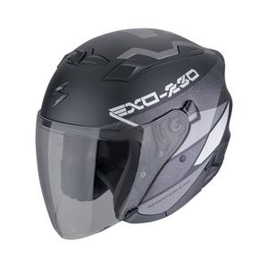 Отворена мотоциклетна каска SCORPION EXO-230 BAND матово черно-сребърна