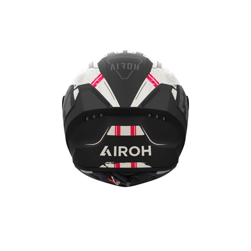 Интегрална мотоциклетна каска Airoh CONNOR Omega матова бяло-червена