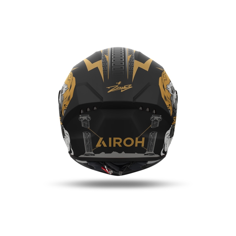 Интегрална мотоциклетна каска Airoh CONNOR Zeus матова черно-златна