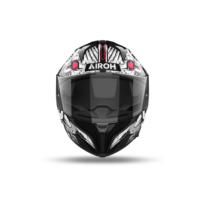 Интегрална мотоциклетна каска Airoh MATRYX Nytro гланцово черно и бяло