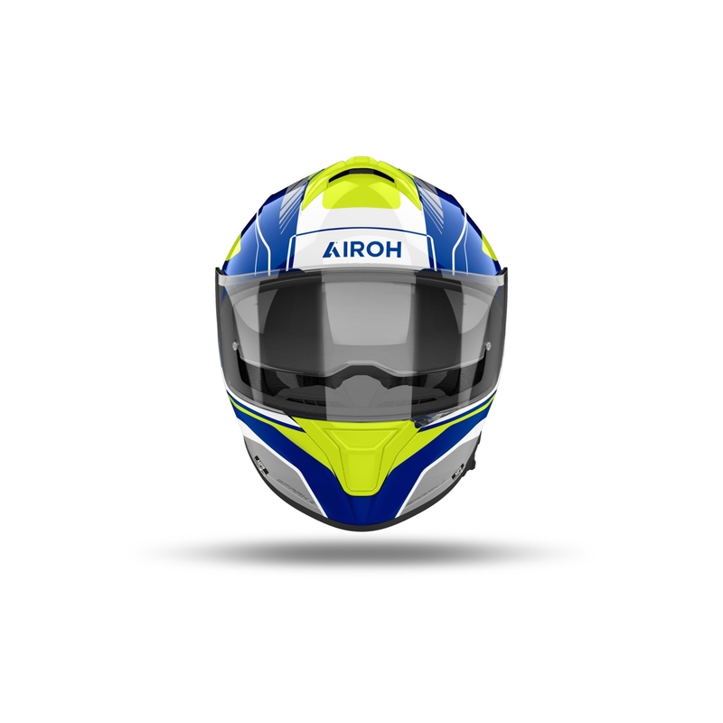 Интегрална мотоциклетна каска Airoh SPARK 2 Chrono лъскава синьо-жълта
