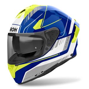 Интегрална мотоциклетна каска Airoh SPARK 2 Chrono лъскава синьо-жълта