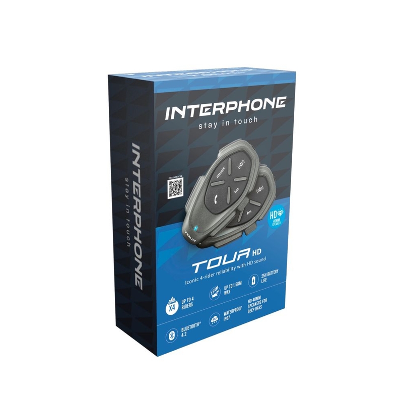 Bluetooth хендсфри Interphone CellularLine TOUR HD единичен пакет