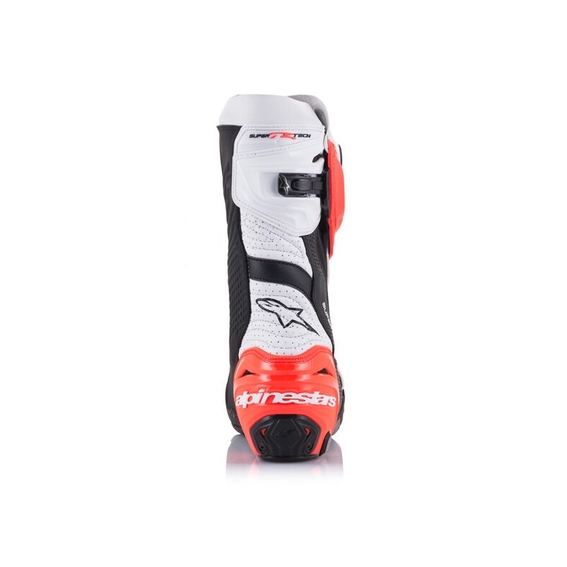 Alpinestars Supertech R Vented Black-White-Fluo Red Мотоциклетни ботуши