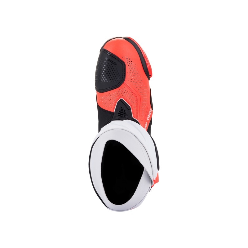 Alpinestars Supertech R Vented Black-White-Fluo Red Мотоциклетни ботуши