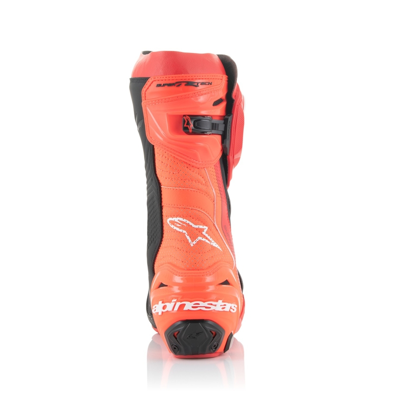 Alpinestars Supertech R Vented флуо червени ботуши за мотоциклет