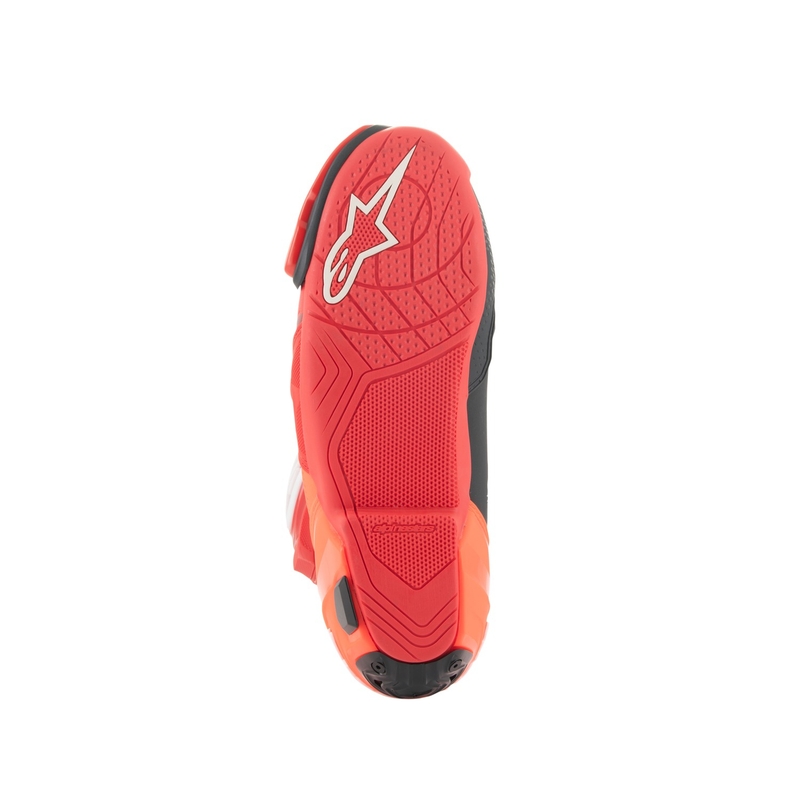 Alpinestars Supertech R Vented флуо червени ботуши за мотоциклет