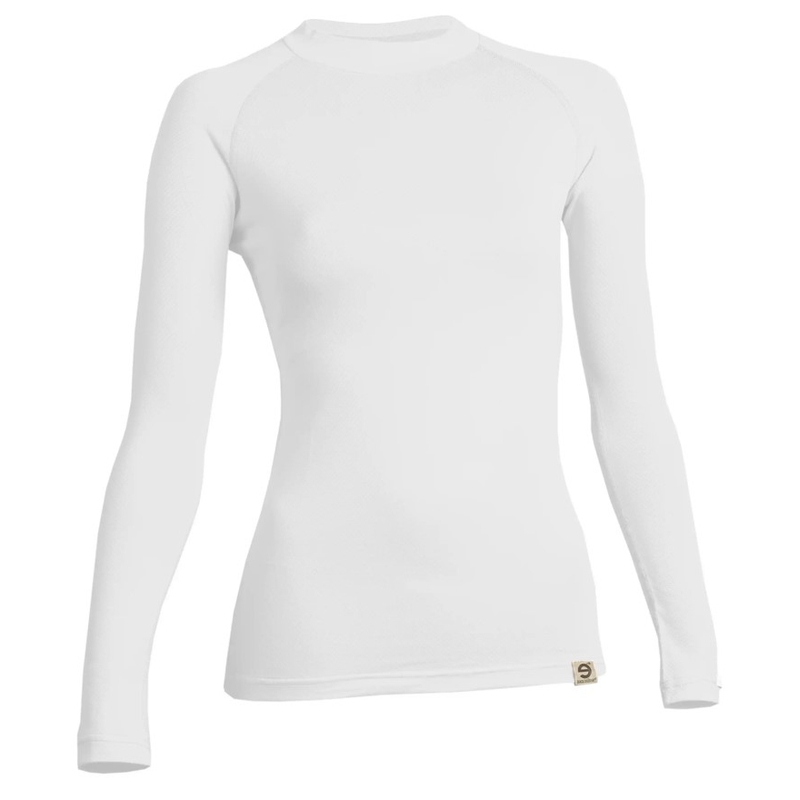 Дамска термо риза nanosilver® Raglan white - дълъг ръкав