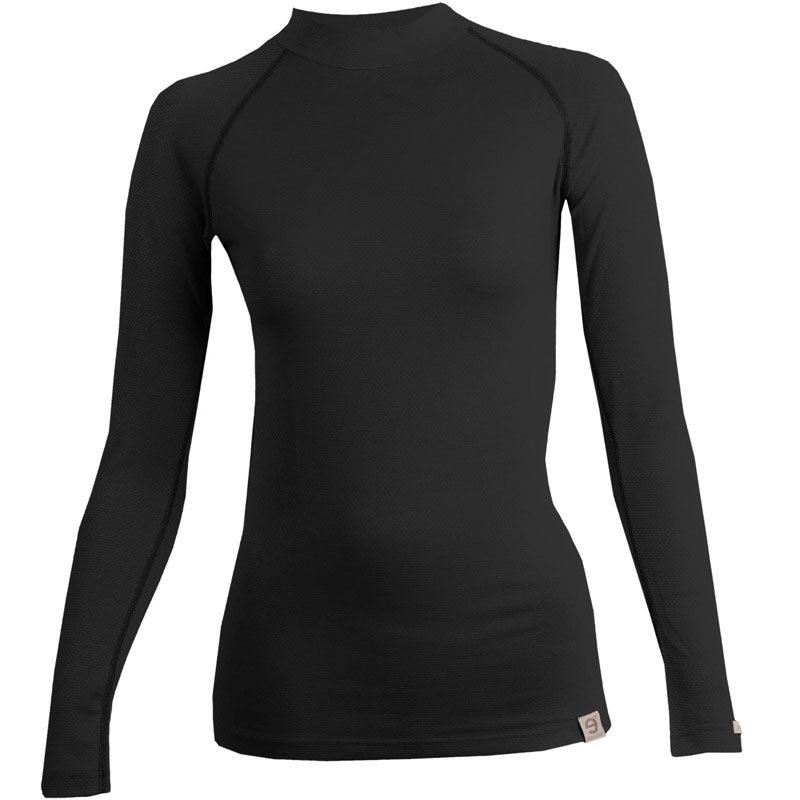 Дамска термална тениска nanosilver® MERINO черна