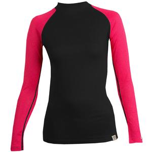 Дамска термална тениска nanosilver® Kombi MERINO черно-розова