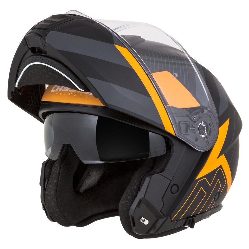 Каска за мотоциклет Cassida Modulo 2.1 Profile flip-up matt black-grey-orange
