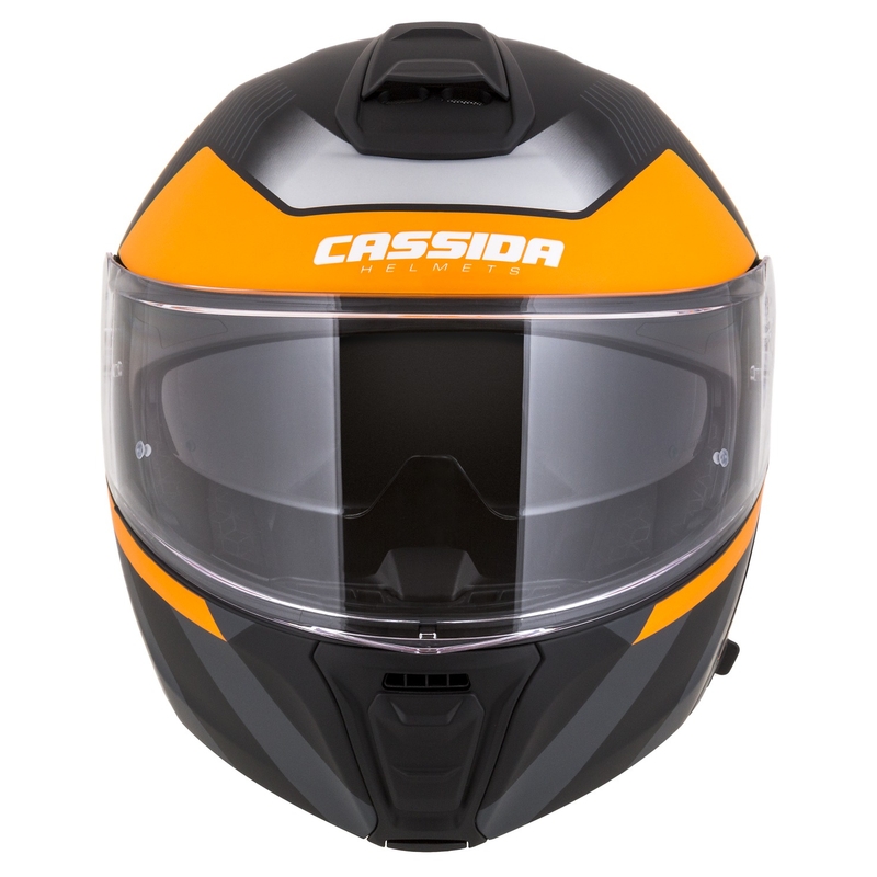 Каска за мотоциклет Cassida Modulo 2.1 Profile flip-up matt black-grey-orange