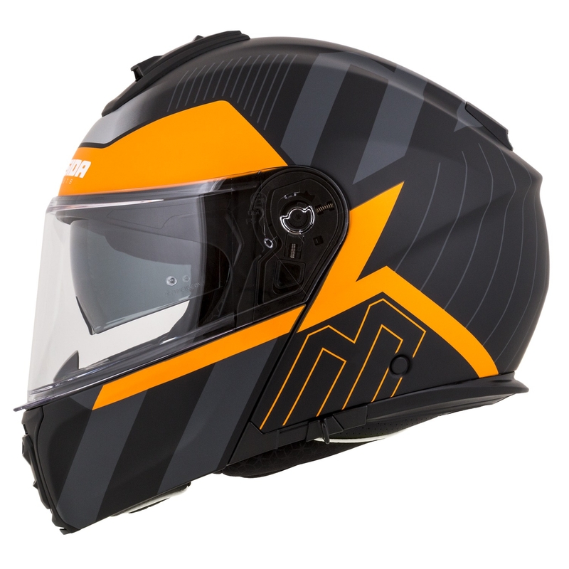 Каска за мотоциклет Cassida Modulo 2.1 Profile flip-up matt black-grey-orange