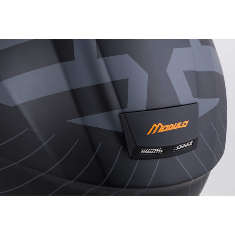 Каска за мотоциклет Cassida Modulo 2.1 Profile flip-up matt black-grey-orange