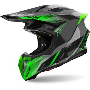 Каска за мотокрос Airoh Twist 3 Shard 2024 гланцово зелена