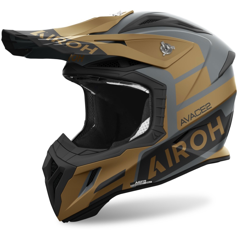 Каска за мотокрос Airoh Aviator Ace 2 Sake, матово златиста