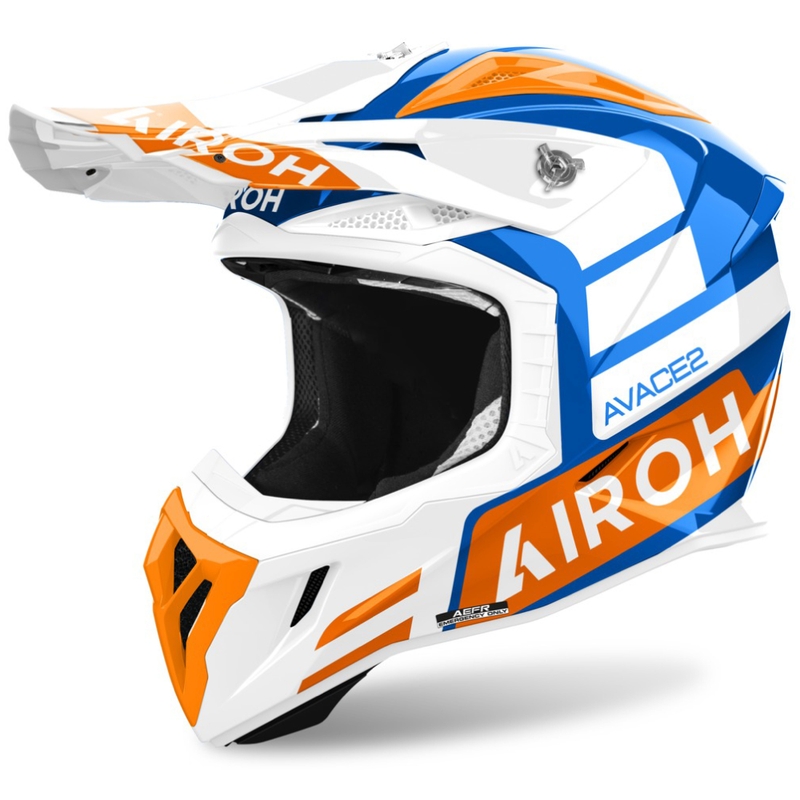 Мотокрос каска Airoh Aviator Ace 2 Sake, лъскаво оранжева
