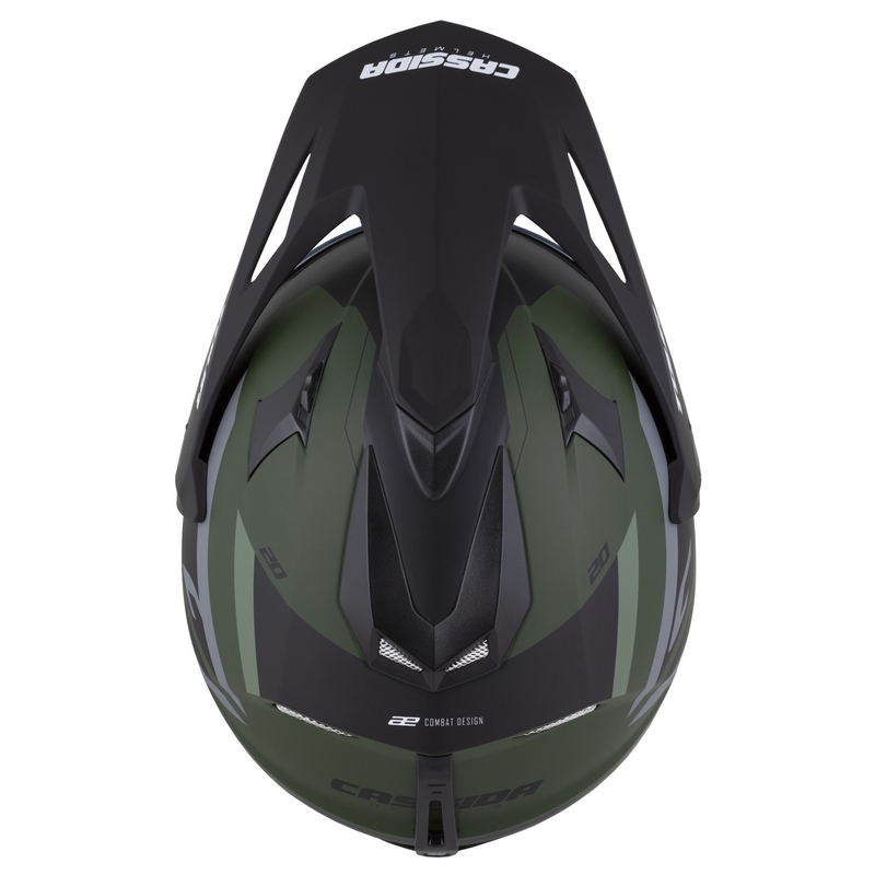 Каска за ендуро Cassida Tour 2.0 X-tra matt green-grey-black с черен матов визьор