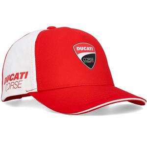 Детска шапка с качулка Ducati червено и бяло