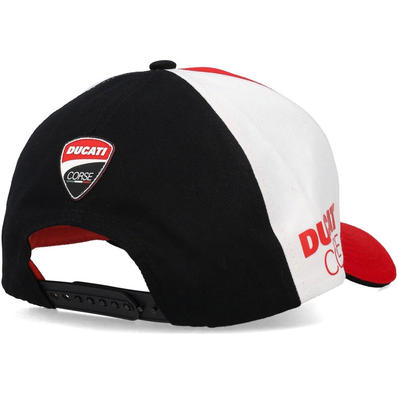 Шапка с капси Ducati червено-бяло-черна