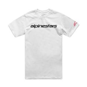 Тениска Alpinestars Linear Wordmark 2.0 CSF бяло-червено-черна