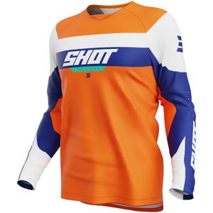 Детска тениска за мотокрос Shot Draw League оранжева