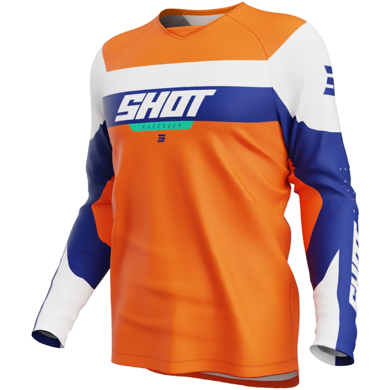 Детска тениска за мотокрос Shot Draw League оранжева
