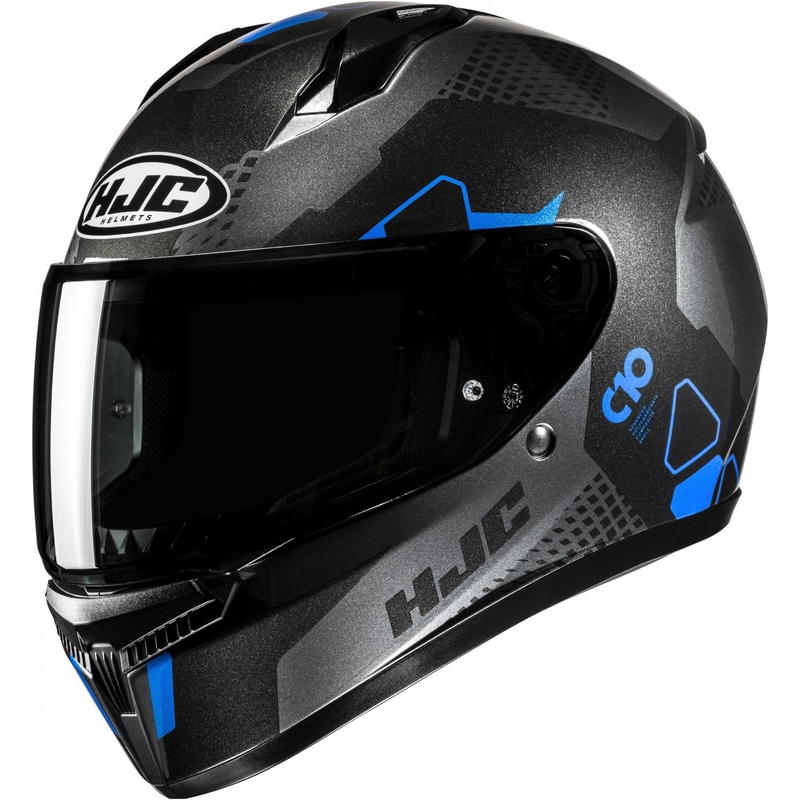 Интегрална мотоциклетна каска HJC C10 Aspa MC2 черно-синьо-сива