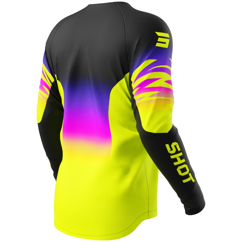 Детска тениска за мотокрос Shot Draw X-Trem fluo yellow