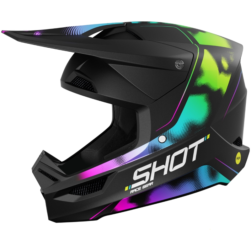 Мотокрос каска Shot Race Nitro матово черна