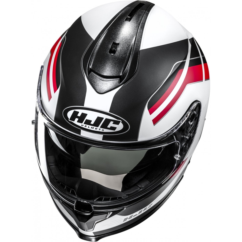Интегрална мотоциклетна каска HJC C70N Belis MC1SF черно-бяло-червена