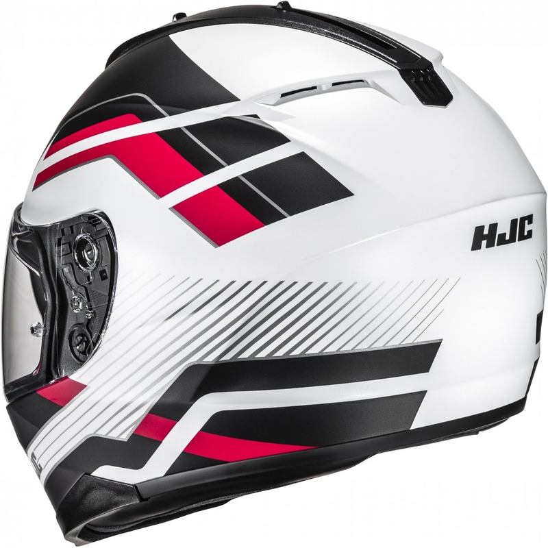 Интегрална мотоциклетна каска HJC C70N Belis MC1SF черно-бяло-червена