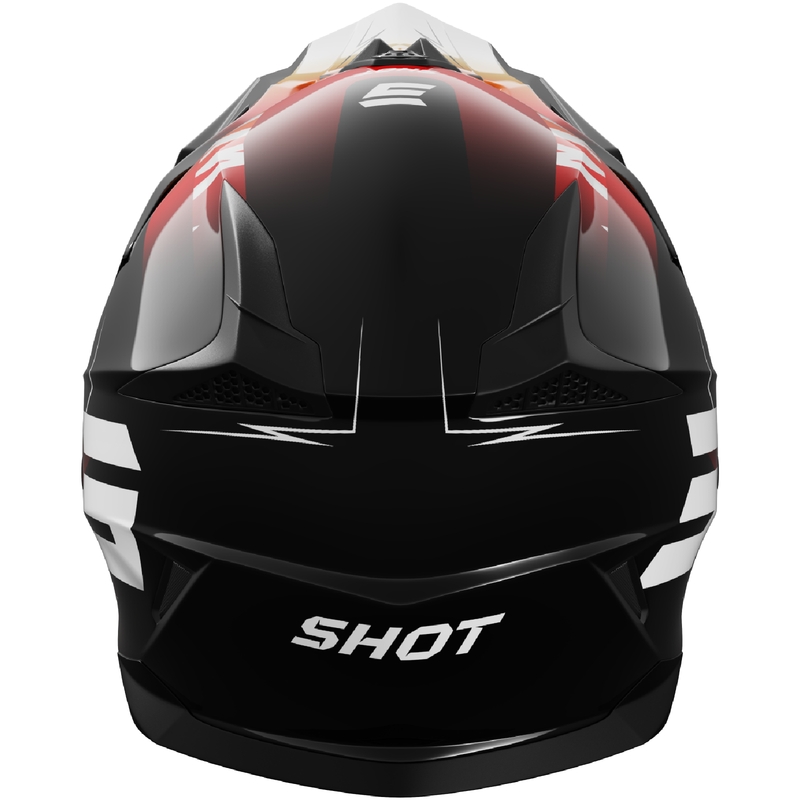 Детска каска за мотокрос Shot Pulse X-Trem оранжево-червена