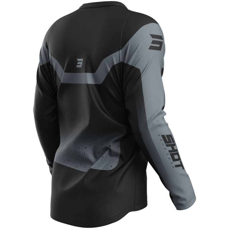 Тениска за мотокрос Shot Devo Blast black-grey