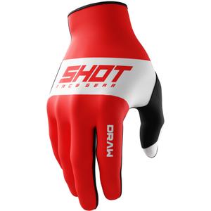 Ръкавици за мотокрос Shot Draw Sky red