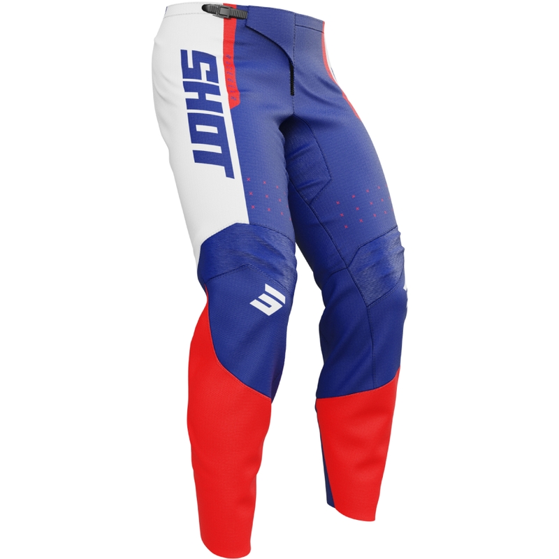 Детски панталони за мотокрос Shot Draw League Blue and Red