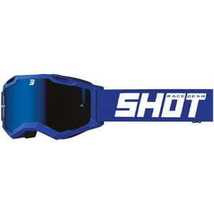 Очила за мотокрос Shot Assault 2.0 Твърдо сини с иридиев плексиглас