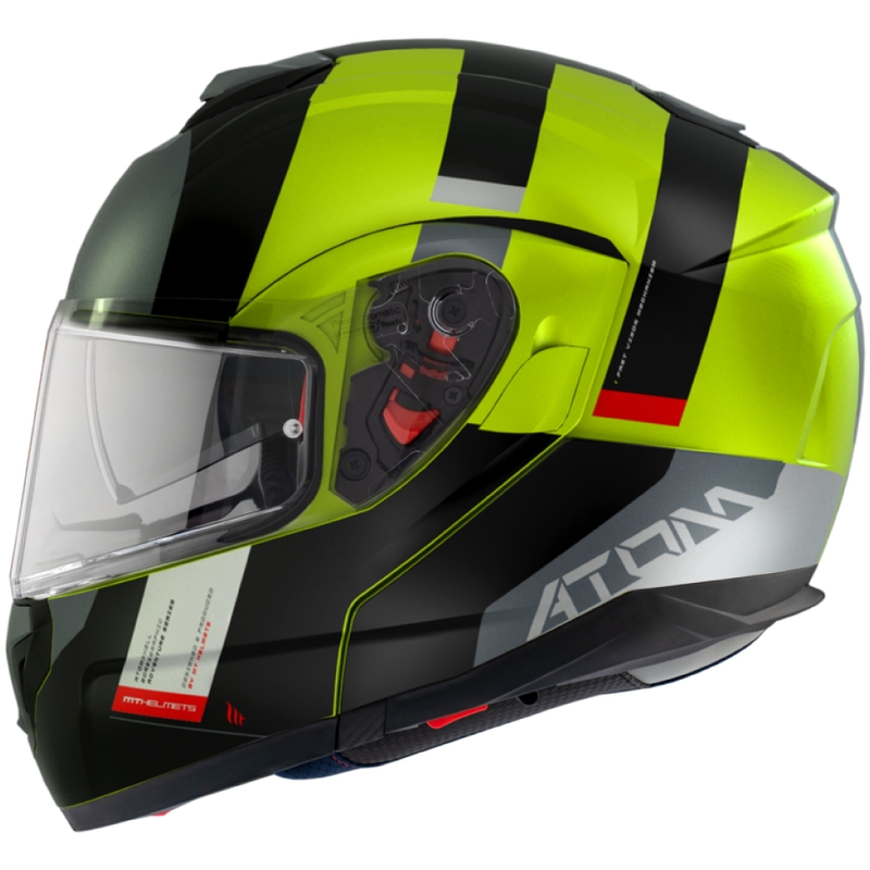 MT Atom SV Gorex C3 черно-сиво-флуорово-жълта каска за мотоциклет разпродажба
