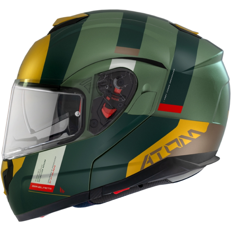 MT Atom SV Gorex C6 мотоциклетна каска жълто-зелена разпродажба