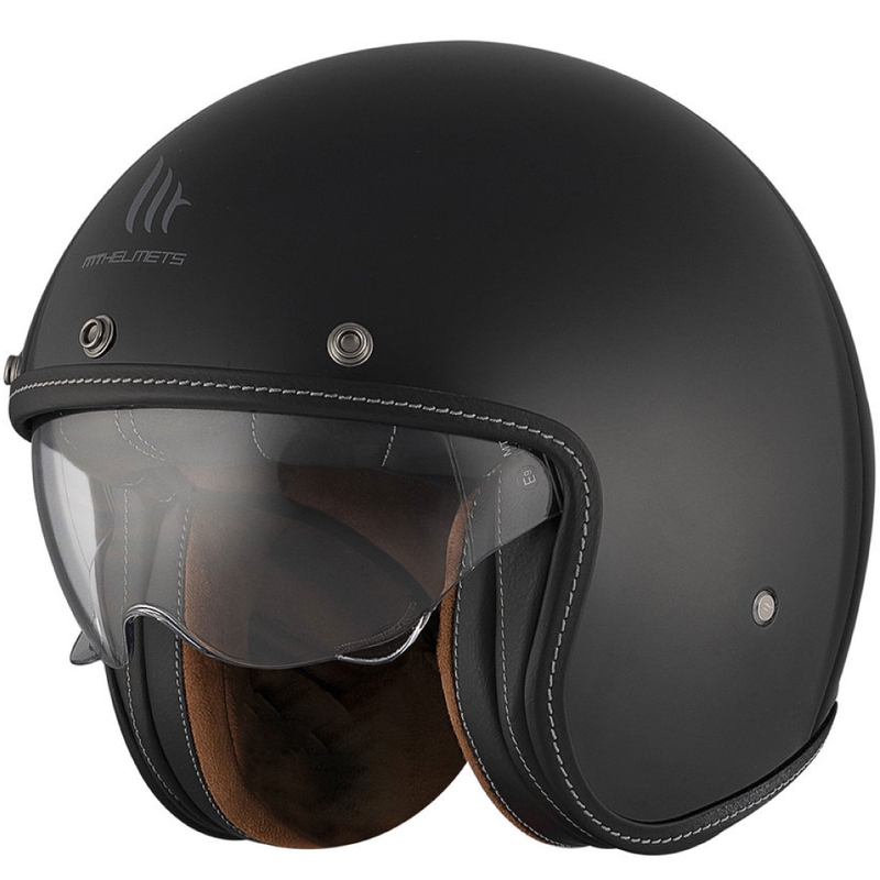 Отворена мотоциклетна каска MT Le Mans 2 SV S SOLID A1 gloss black