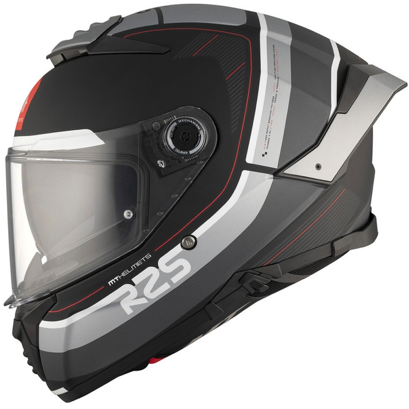 Мото каска за цял нос MT THUNDER 4 SV R25 B2 матово сиво-черна, разпродажба