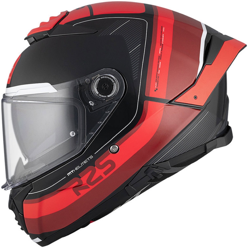 Мото каска за цял нос MT THUNDER 4 SV R25 B2, лъскава, червено-черна