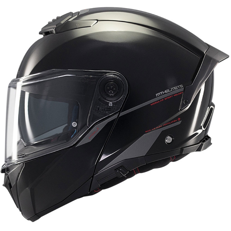 MT ATOM 2 SV SOLID A1 мотоциклетна каска лъскава черна