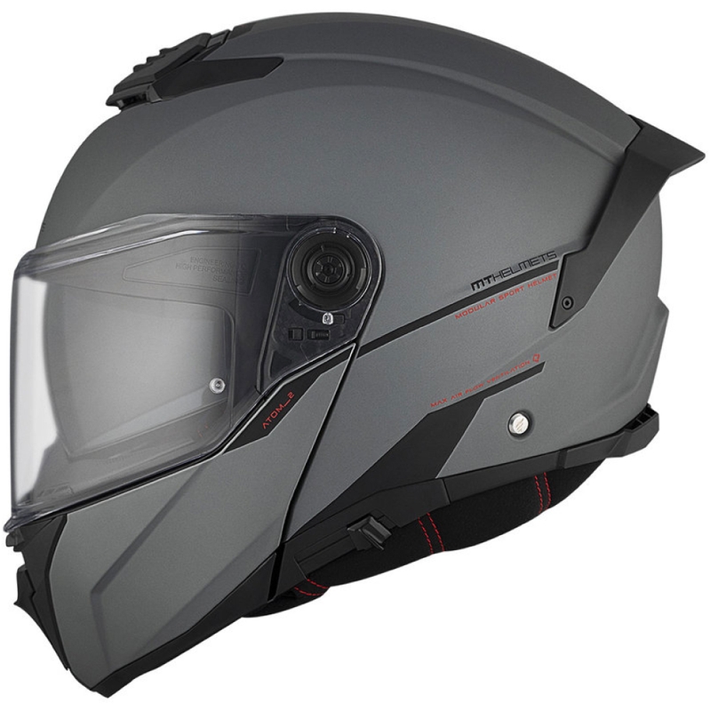 MT ATOM 2 SV SOLID A2 мотоциклетна каска сива матова