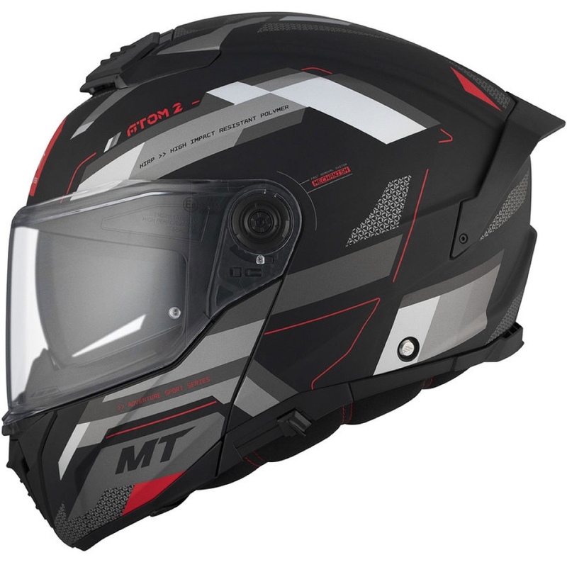 MT ATOM 2 SV BAST D5 мотоциклетна каска матова черно-сиво-бяла